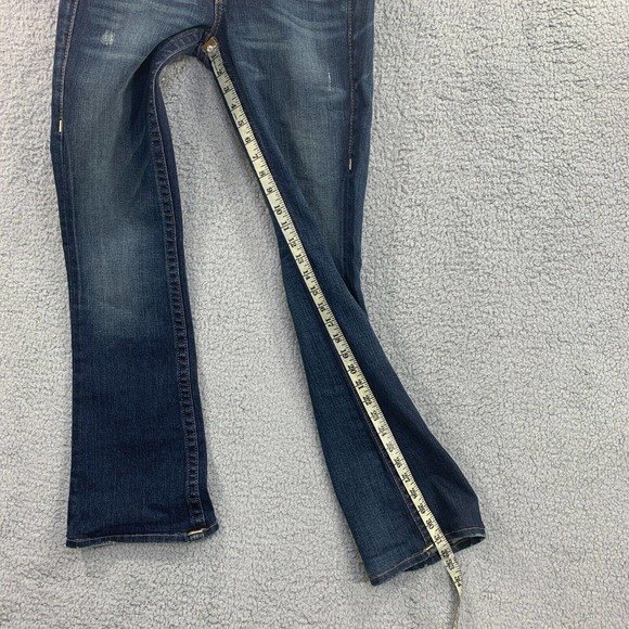 Y2K 90s True Religion Jeans Thick Stitch Boot Cut Blue WC92317QV Sz 27 X31 USA - Picture 3 of 15